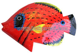 Tropical Fish Magnet Handpainted, From Albesia Wood