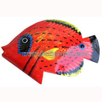 Tropical Fish Magnet Handpainted, From Albesia Wood