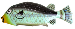 Tropical Fish Magnet Handpainted, From Albesia Wood