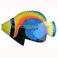 Tropical Fish Magnet Handpainted, From Albesia Wood