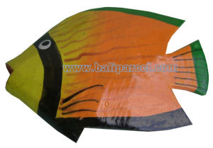Tropical Fish Magnet Handpainted, From Albesia Wood
