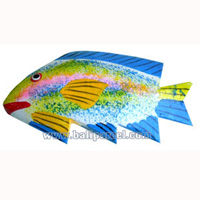 Tropical Fish Magnet Handpainted, From Albesia Wood