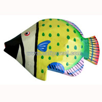 Tropical Fish Magnet Handpainted, From Albesia Wood