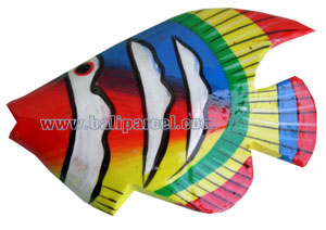 Tropical Fish Magnet Handpainted, From Albesia Wood