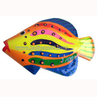 Tropical Fish Magnet Handpainted, From Albesia Wood