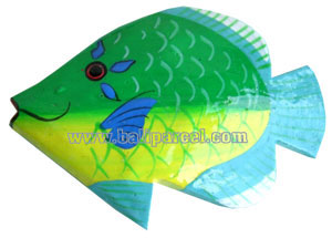Tropical Fish Magnet Handpainted, From Albesia Wood