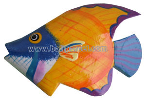 Tropical Fish Magnet Handpainted, From Albesia Wood