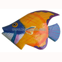 Tropical Fish Magnet Handpainted, From Albesia Wood