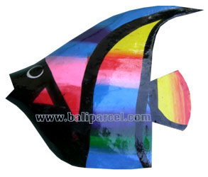 Tropical Fish Magnet Handpainted, From Albesia Wood