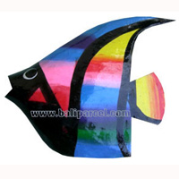 Tropical Fish Magnet Handpainted, From Albesia Wood
