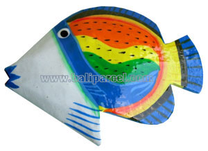 Tropical Fish Magnet Handpainted, From Albesia Wood