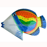 Tropical Fish Magnet Handpainted, From Albesia Wood