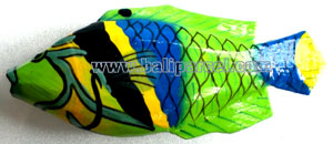 Tropical Fish Magnet Handpainted, From Albesia Wood