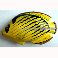Tropical Fish Magnet Handpainted, From Albesia Wood