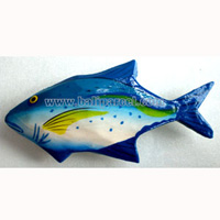 Tropical Fish Magnet Handpainted, From Albesia Wood