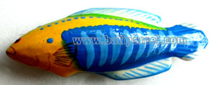 Tropical Fish Magnet Handpainted, From Albesia Wood