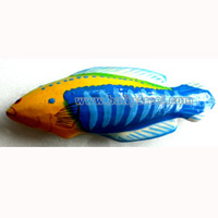 Tropical Fish Magnet Handpainted, From Albesia Wood