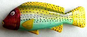 Tropical Fish Magnet Handpainted, From Albesia Wood