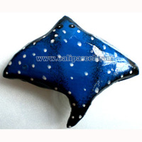 Tropical Fish Magnet Handpainted, From Albesia Wood