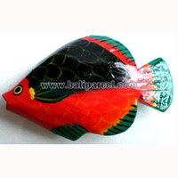Tropical Fish Magnet Handpainted, From Albesia Wood