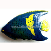Tropical Fish Magnet Handpainted, From Albesia Wood