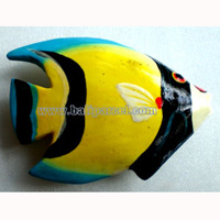 Tropical Fish Magnet Handpainted, From Albesia Wood