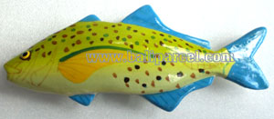 Tropical Fish Magnet Handpainted, From Albesia Wood