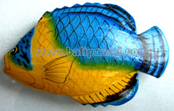 Tropical Fish Magnet Handpainted, From Albesia Wood