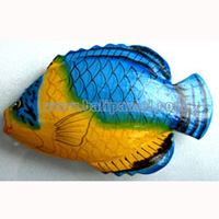 Tropical Fish Magnet Handpainted, From Albesia Wood