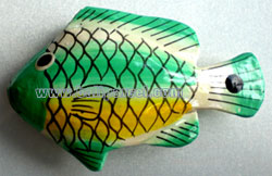 Tropical Fish Magnet Handpainted, From Albesia Wood