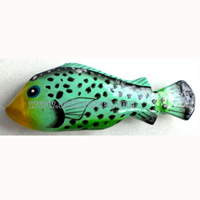 Tropical Fish Magnet Handpainted, From Albesia Wood