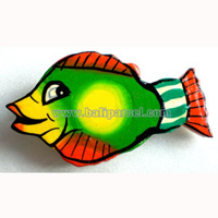 Tropical Fish Magnet Handpainted, From Albesia Wood