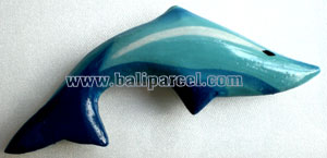 Tropical Fish Magnet Handpainted, From Albesia Wood