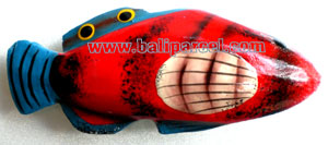 Tropical Fish Magnet Handpainted, From Albesia Wood