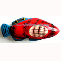 Tropical Fish Magnet Handpainted, From Albesia Wood