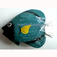 Tropical Fish Magnet Handpainted, From Albesia Wood