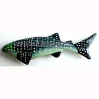 Tropical Fish Magnet Handpainted, From Albesia Wood