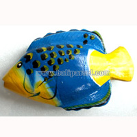 Tropical Fish Magnet Handpainted, From Albesia Wood
