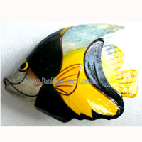 Tropical Fish Magnet Handpainted, From Albesia Wood