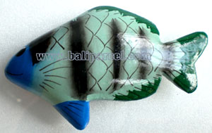 Tropical Fish Magnet Handpainted, From Albesia Wood