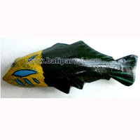 Tropical Fish Magnet Handpainted, From Albesia Wood