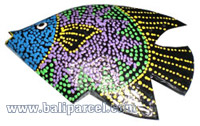 Magnet With Dot Painting, Handcarved From  Albesia Wood