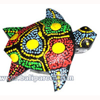 Magnet With Dot Painting, Handcarved From  Albesia Wood
