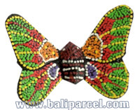 Magnet With Dot Painting, Handcarved From  Albesia Wood