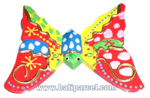 Magnet With Crazy Color, Handcarved From  Albesia Wood
