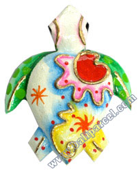 Magnet With Crazy Color, Handcarved From  Albesia Wood