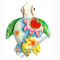 Magnet With Crazy Color, Handcarved From  Albesia Wood