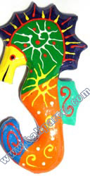 Magnet With Crazy Color, Handcarved From  Albesia Wood