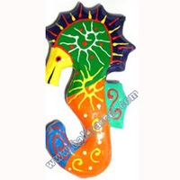 Magnet With Crazy Color, Handcarved From  Albesia Wood