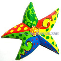 Magnet With Crazy Color, Handcarved From  Albesia Wood